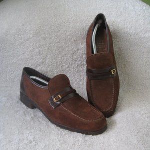 Hush Puppies Brown Suede Loafers